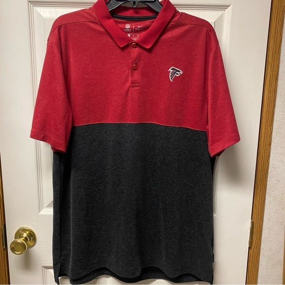 Nike Dri-Fit XL NFL OnField Apparel Falcons Polo Shirt - Picture 1 of 5